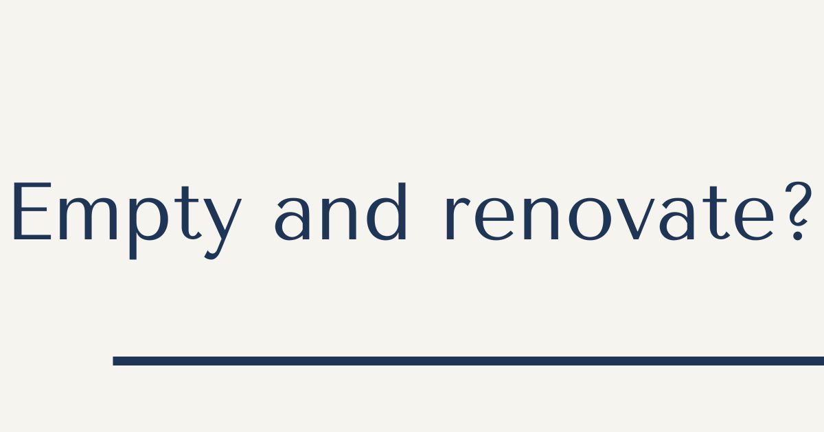 Do I have to empty and renovate my house before selling?
